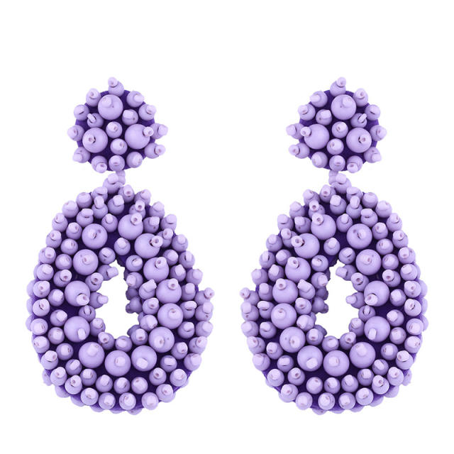 Fashion bohemian seed bead chunky earrings