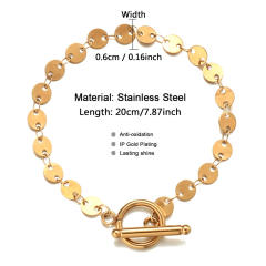 Korean fashion stainless steel bracelet toggle bracelet