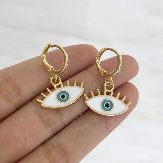 Evil eye pendant earrings