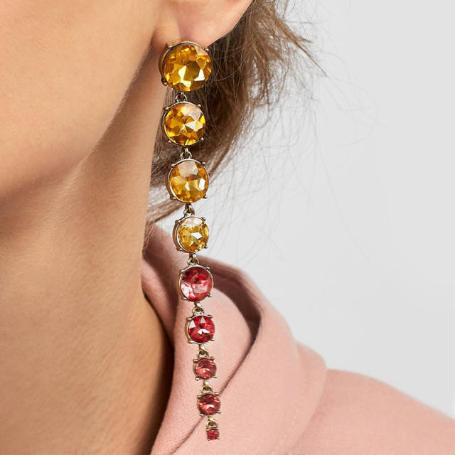 Tassel rhinestone earrings