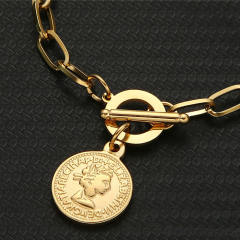 Hiphop stainless steel chain bracelet toggle bracelet