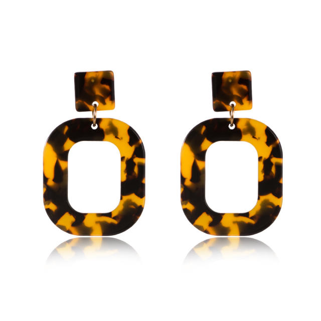 Square acrylic pendant earrings
