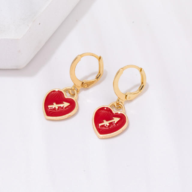 Heart-shaped constellation earrings