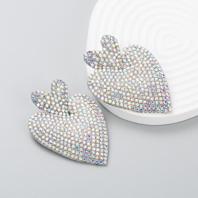 Diamond heart earrings