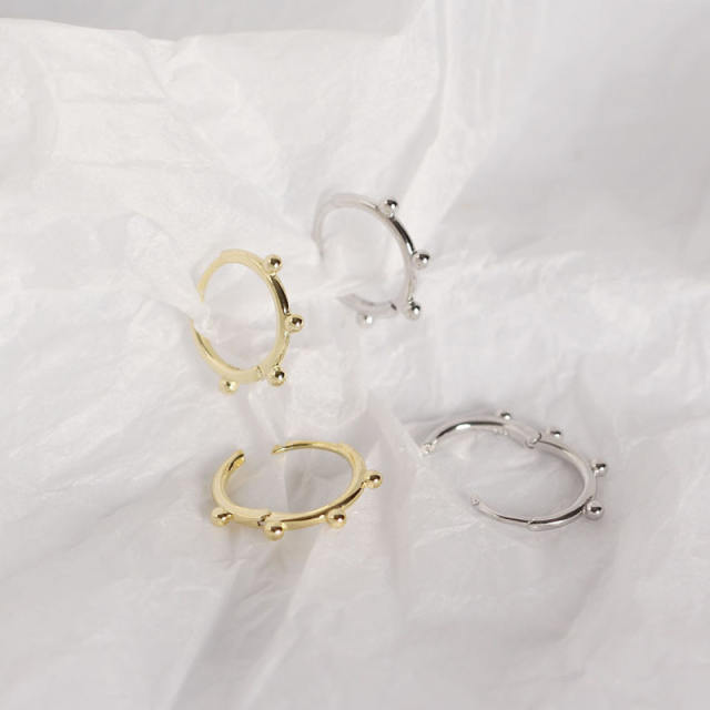 S925 hoop huggie earrings