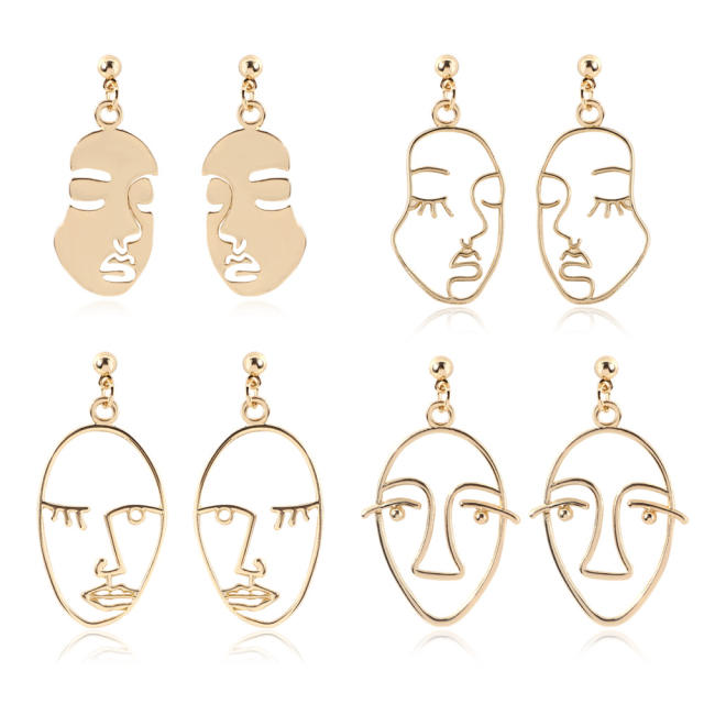 Face pendant earrings