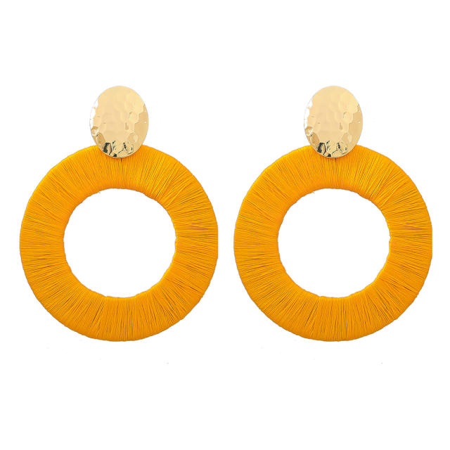 Boho large size ring color dangle earrings