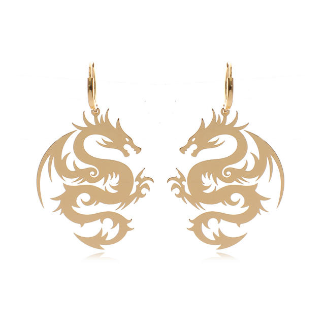 Dragon pendant earrings