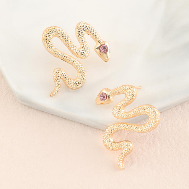Snake rhinestone earrings
