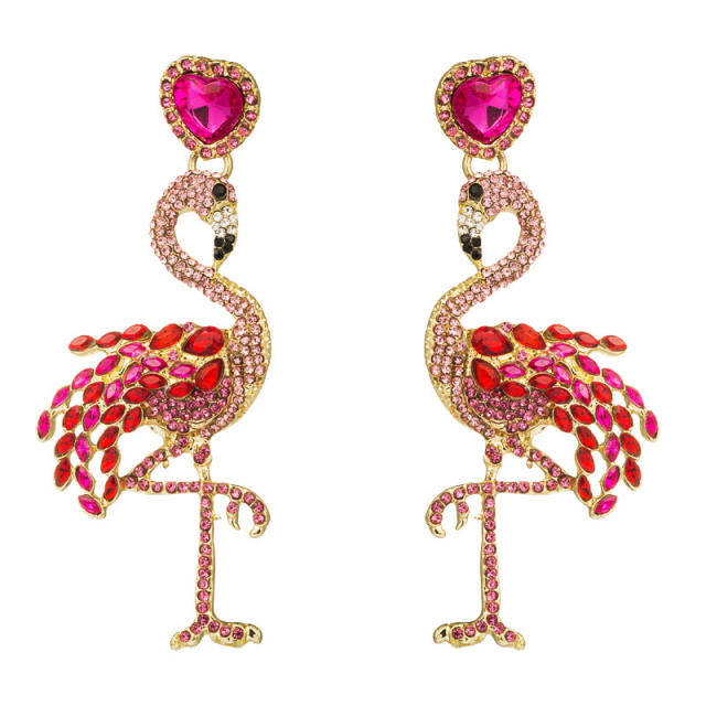Creative flamingos dangle earrings