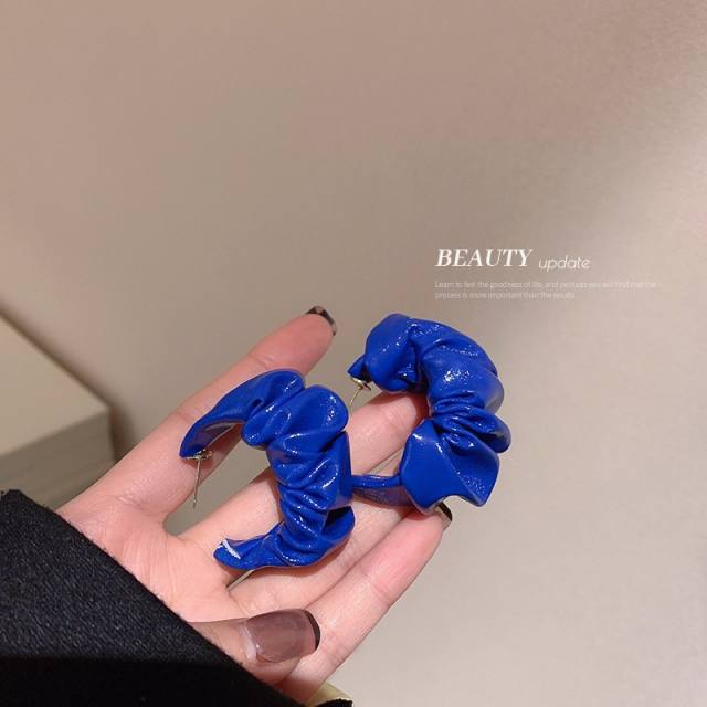 S925 needl blue color series earrings