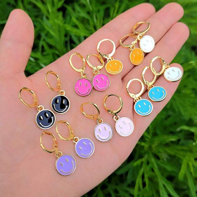 Smiley pendant earrings