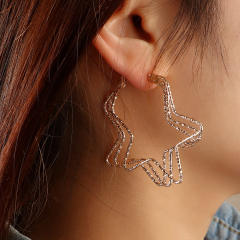 Multi-layer star earrings