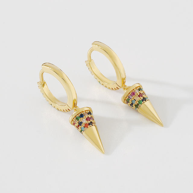 Colorful huggie earrings