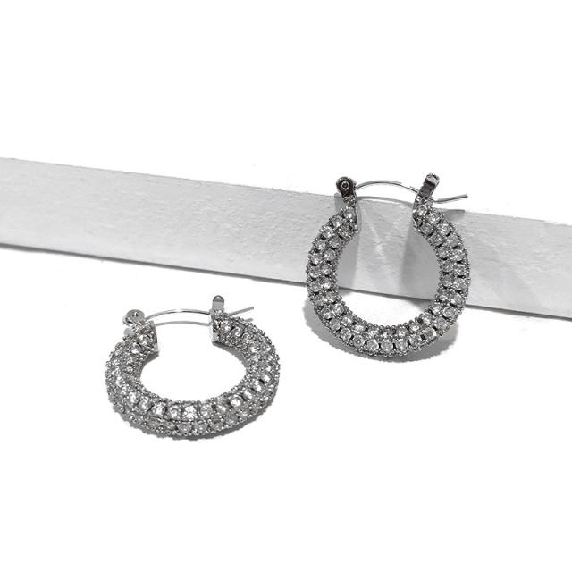 Diamond hoop earrings