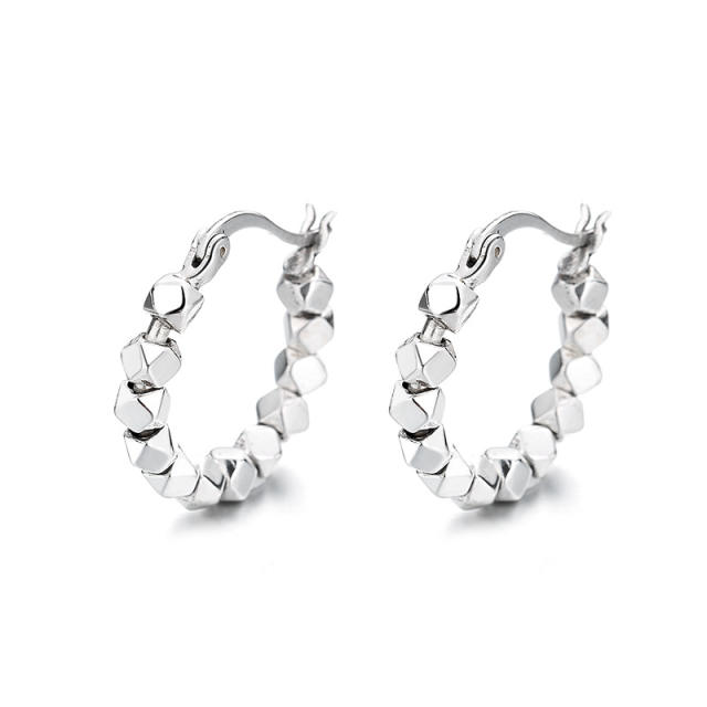 S925 sterling silver hoop earrings