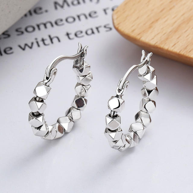 S925 sterling silver hoop earrings
