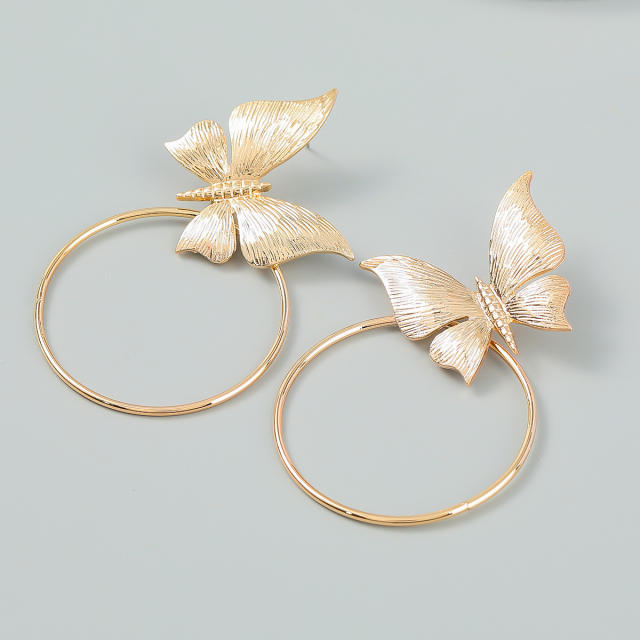 Alloy butterfly earrings