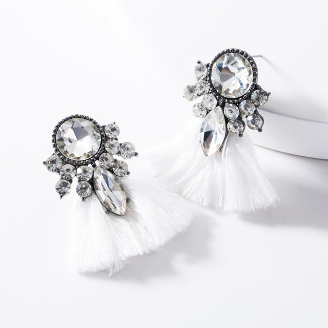 Diamond tassel earrings Bohemian