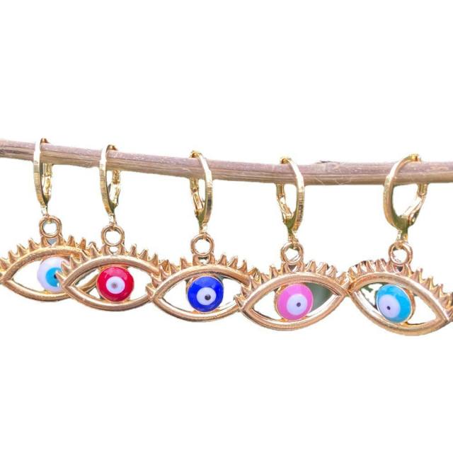 Evil eye pendant earrings