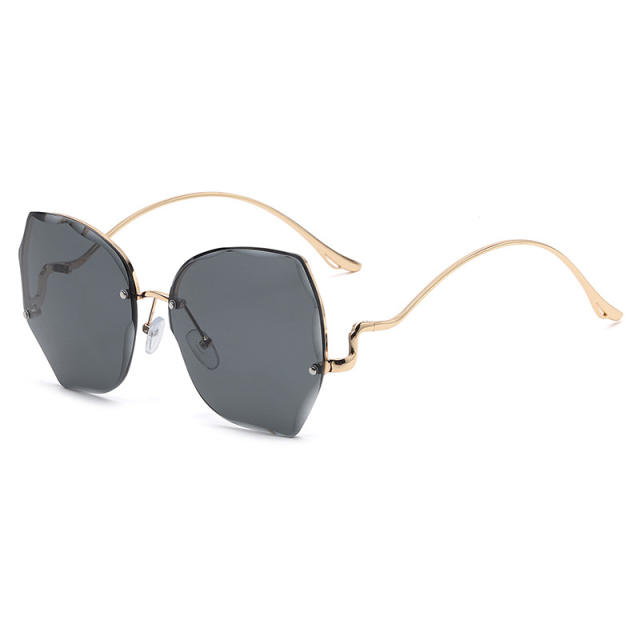 Vintage rimless sunglasses for women