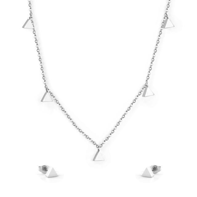 Dainty star heart charm stainless steel necklace choker