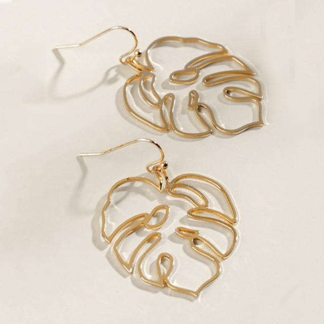 Ins style leaves earring