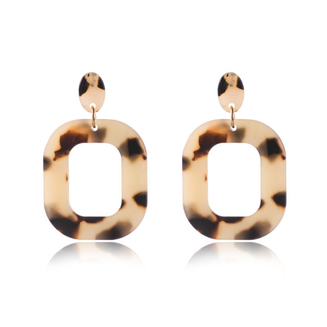 Square acrylic pendant earrings