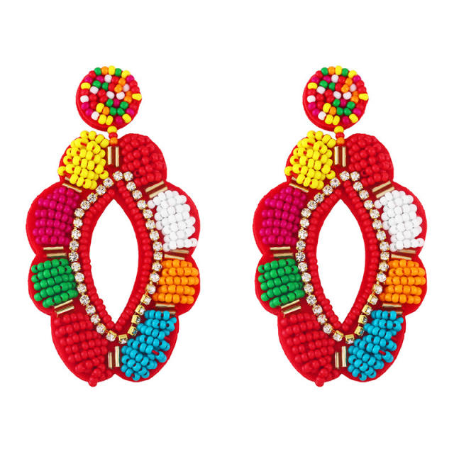 Fashion colorful seed bead bohemian earrings