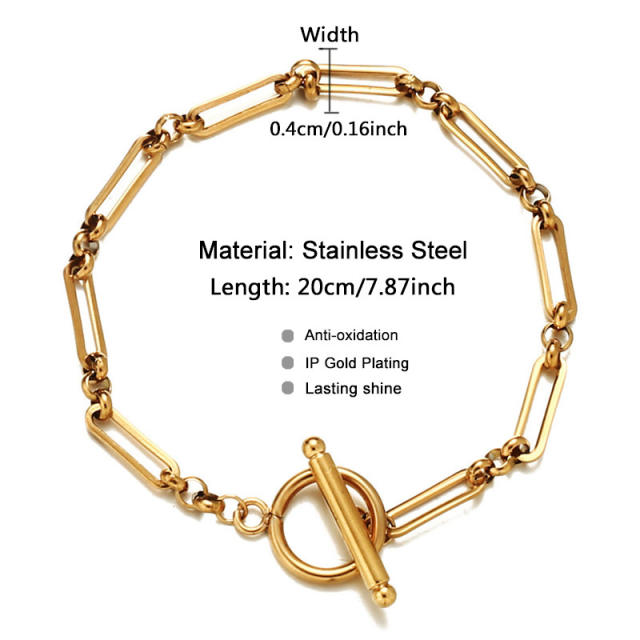 Korean fashion stainless steel bracelet chain bracelet