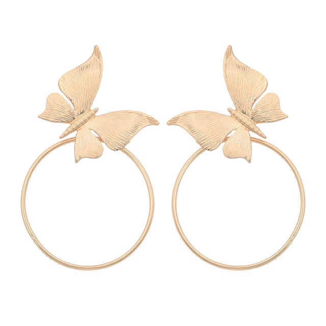 Alloy butterfly earrings