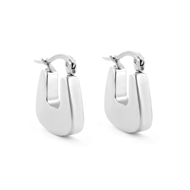 Geometric stainless steel earrings