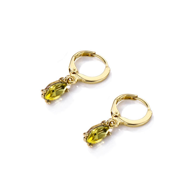 Drop-shaped gem earrings