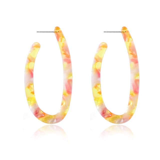 Oval acrylic earrings
