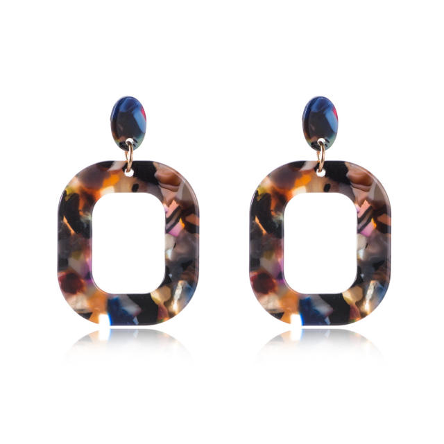 Square acrylic pendant earrings