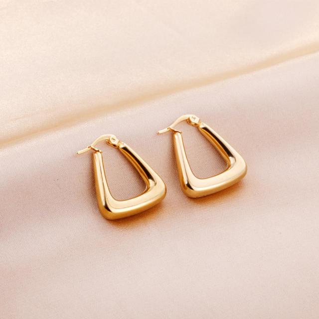 Geometric stainless steel earrings