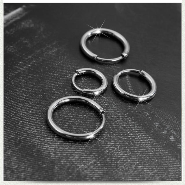 Simple titanium steel earrings