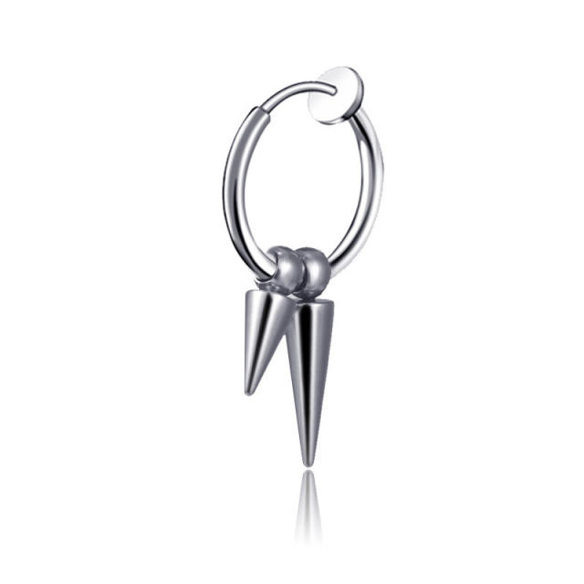 Titanium steel tassel earrings