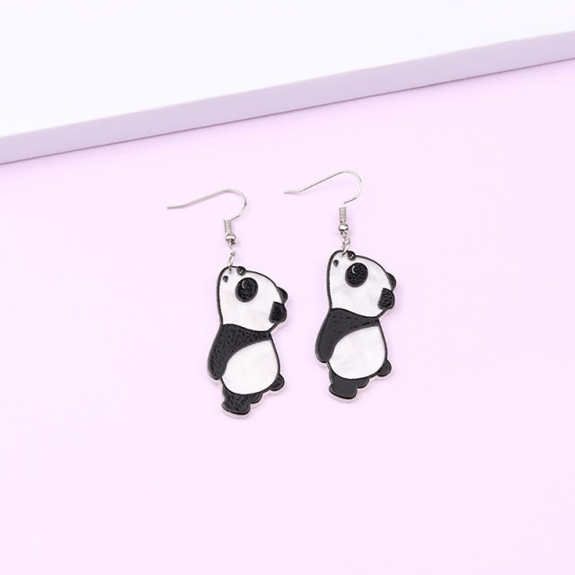 Cute panda acrylic earrings