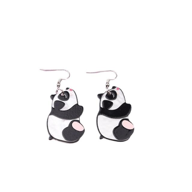 Cute panda acrylic earrings