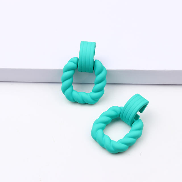 Candy color acrylic women earrings