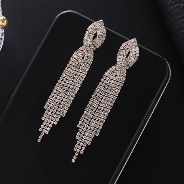 Wedding series long tassel earrings