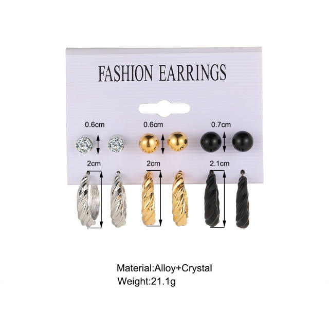 INS geometric shape earrings set