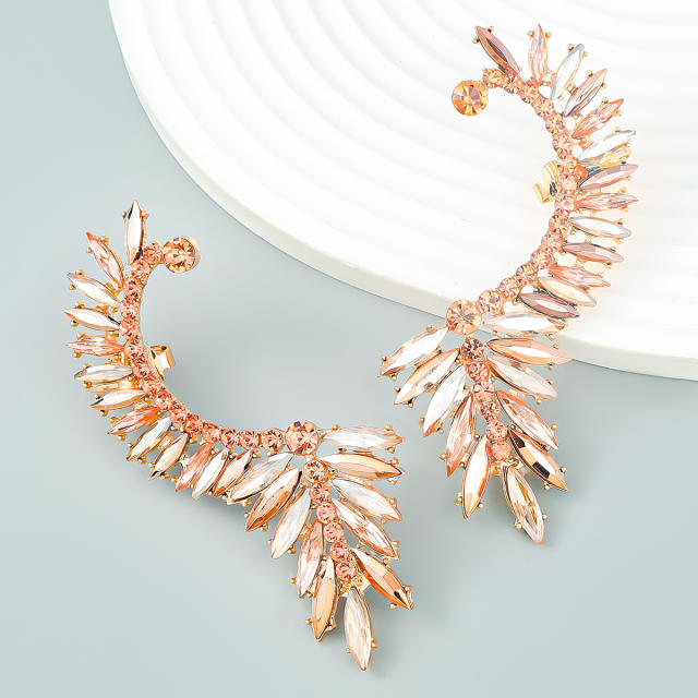 2022 luxury color glass crystal earrings