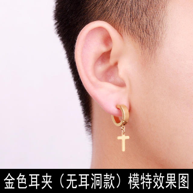 Fashion titanium steel punk earrings