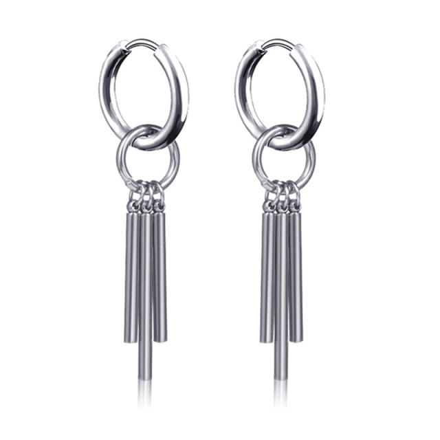 Tassel titanium steel earrings