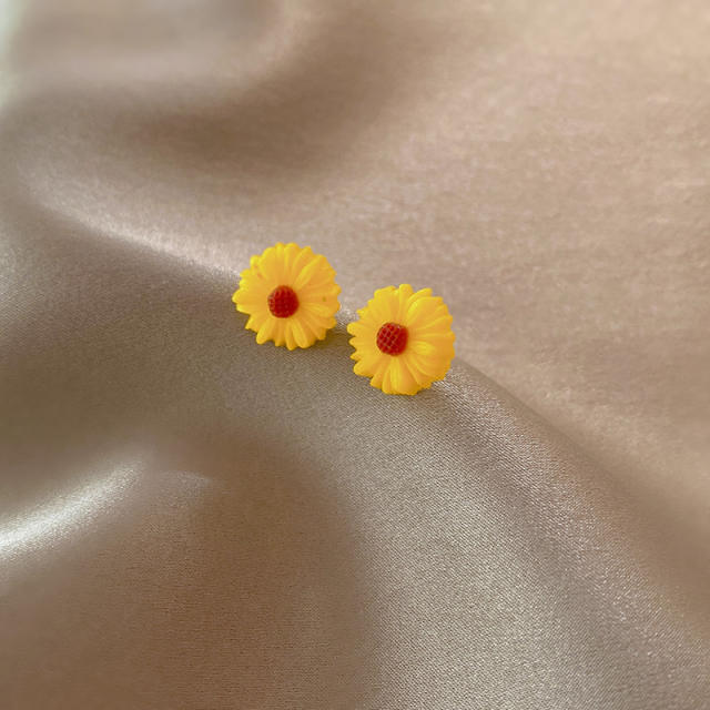 Korean fashion chic flower cute ear studs women