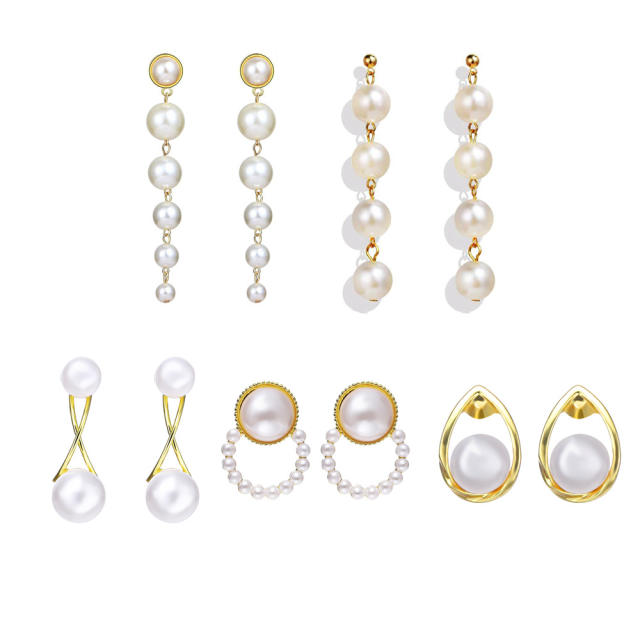 Elegant vintage pearl earrings