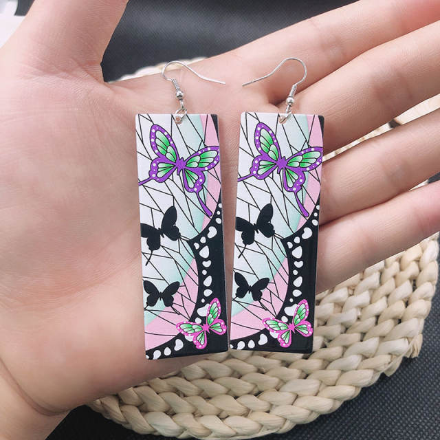 Anime tanjirou Kamado earrings