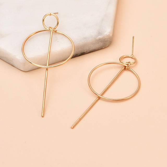 Geometric ring earrings